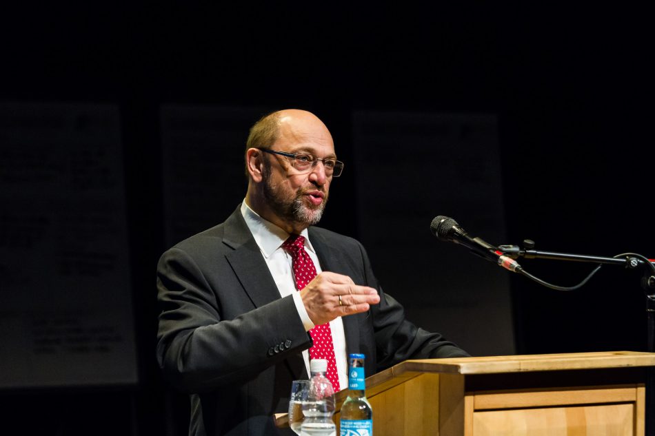 EU-Parlamentspräsident Martin Schulz beim 2gather Kongress im Festspielhaus Hellerau.