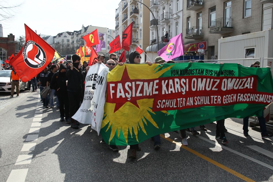 Demonstration gegen Türkische Nationalisten