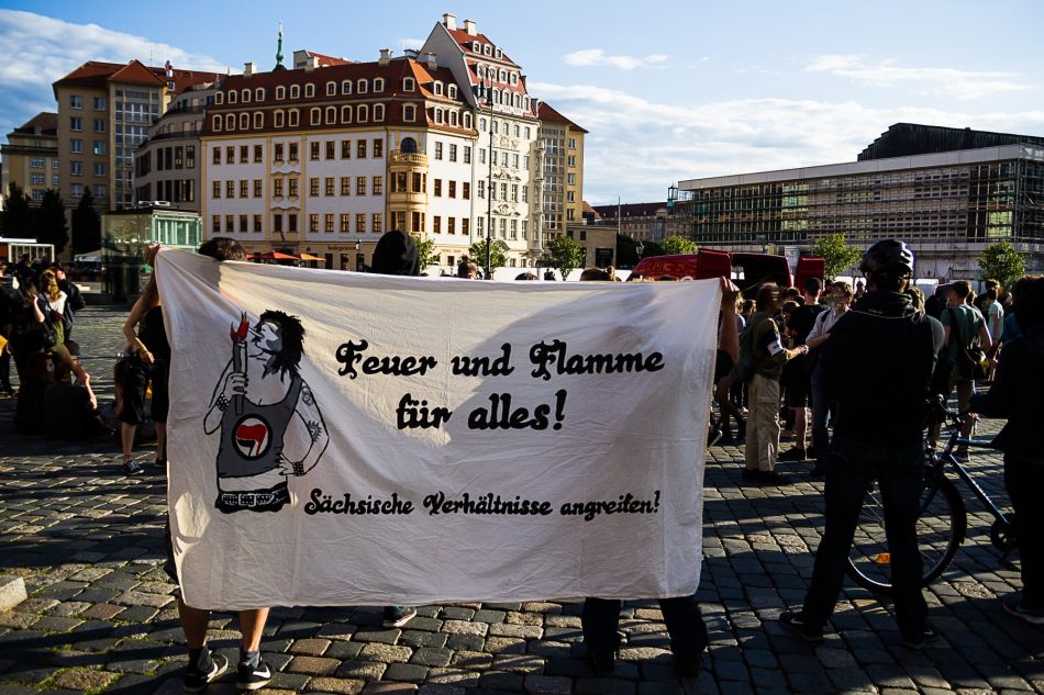 Pegida Gegendemonstration in Dresden