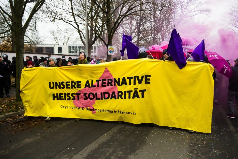 Demonstration gegen den AfD Parteitag in Hannover