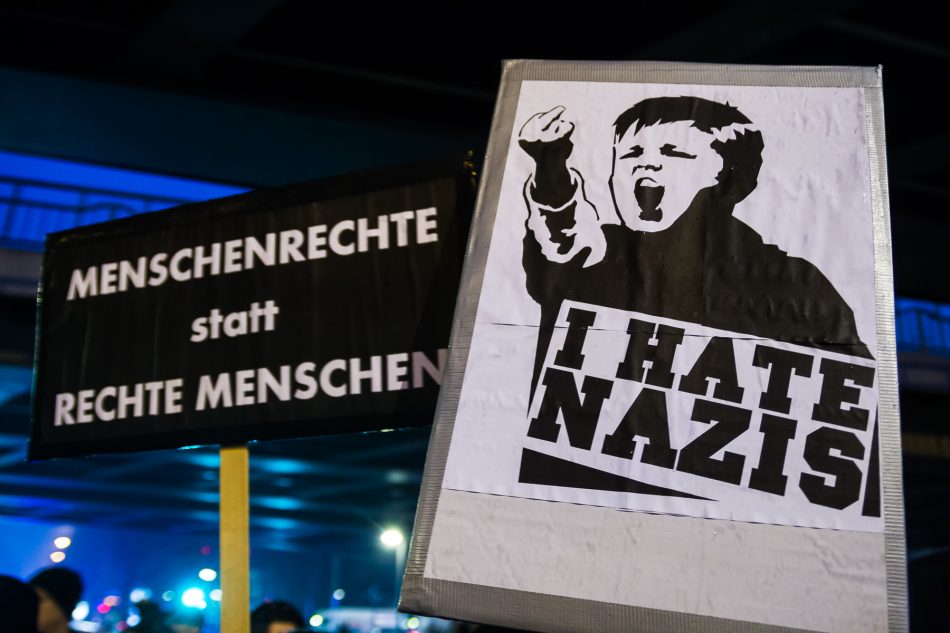 Demonstration gegen die Merkel muss weg Kundgebung in Hamburg