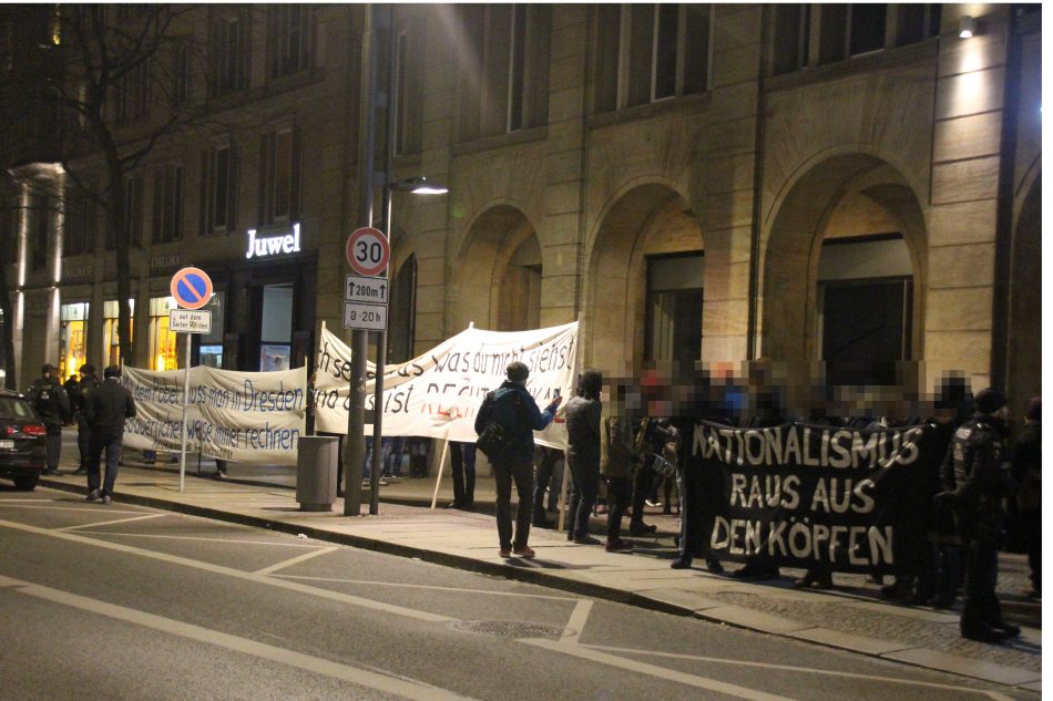 Demonstration gegen Pegida in Dresden