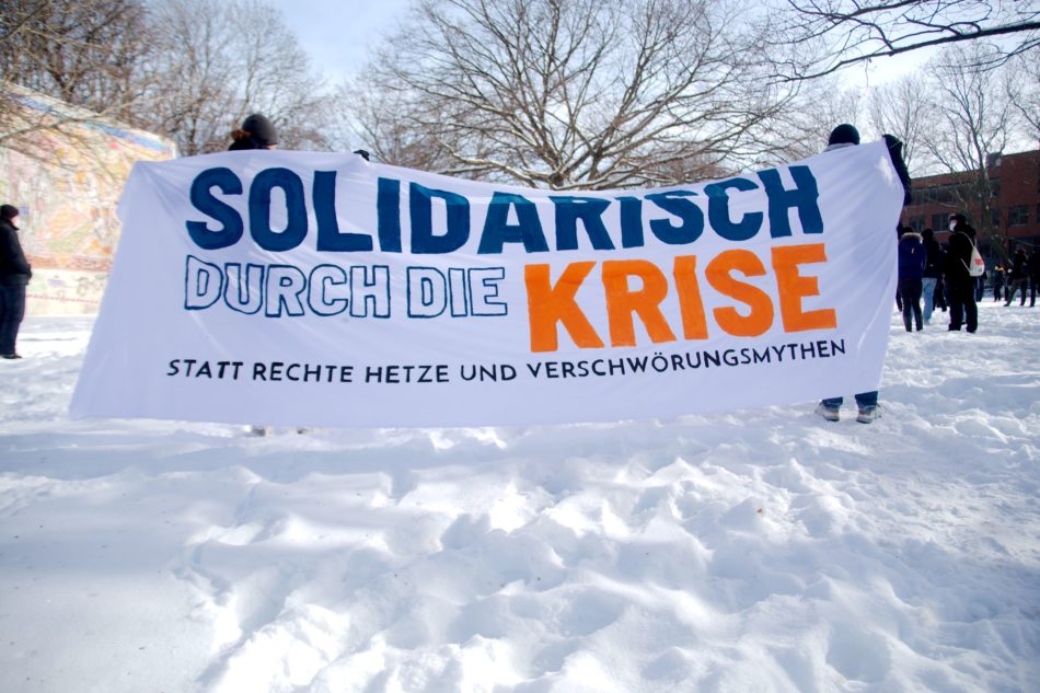 Demonstration gegen Querdenken Kundgebung in Hannover