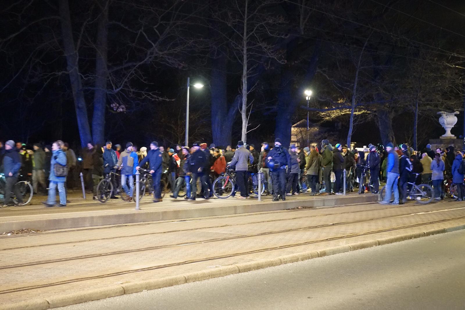 Querdenken Demo nach dem 13. Februar in Dresden