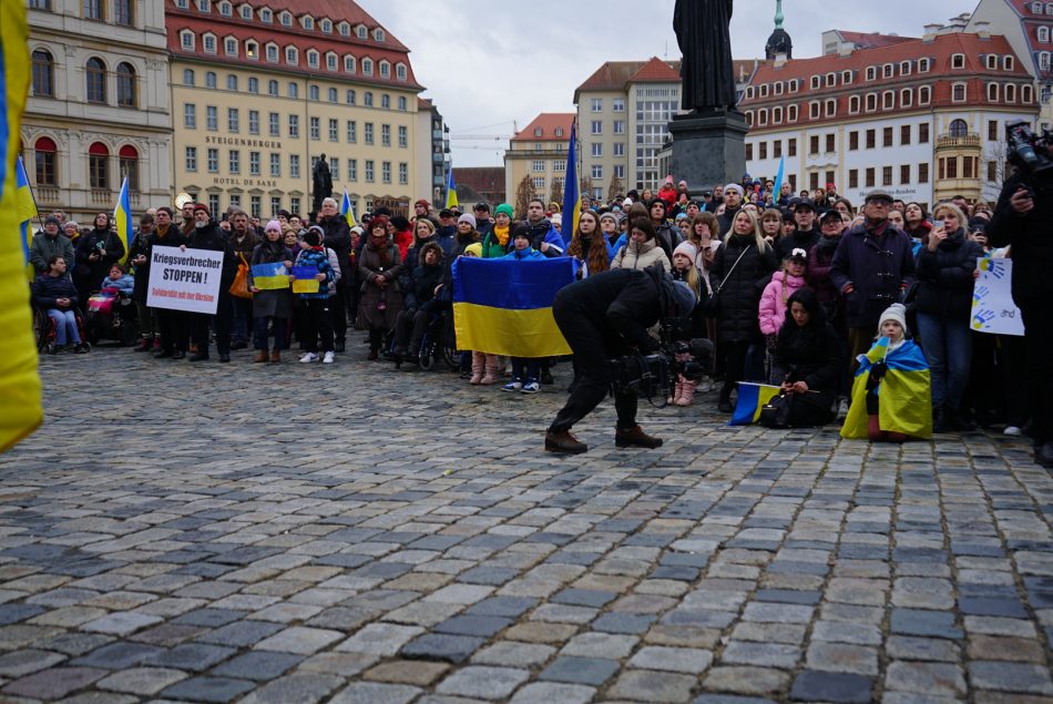 Die Demonstration für die Ukraine ist gut besucht gewesen