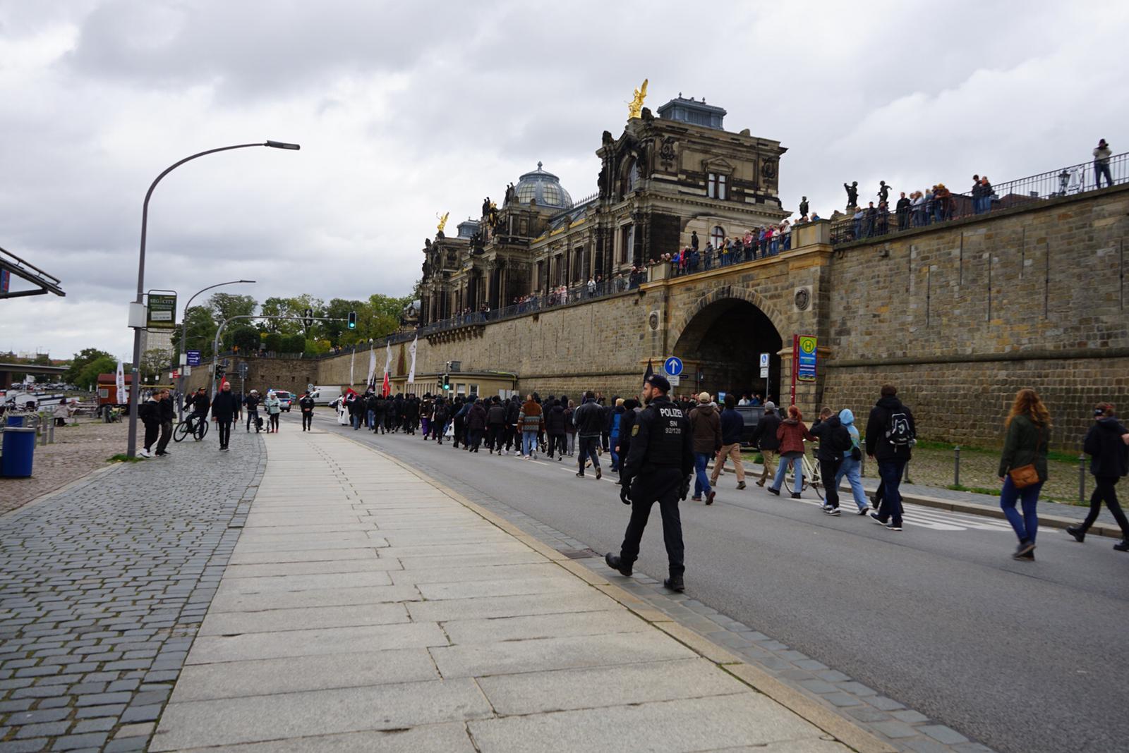 Demonstration gegen die AFD in Dresden
