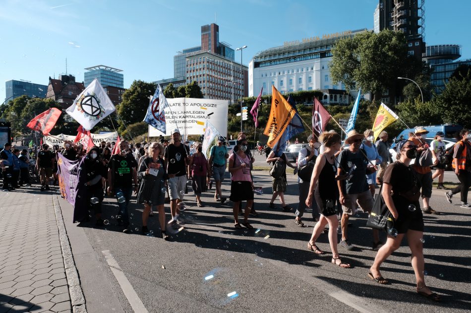 Mehrere Gruppen haben zu dem Protest in Hamburg aufgerufen