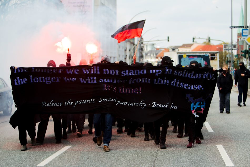 1. Mai Demonstration in Hamburg 2021