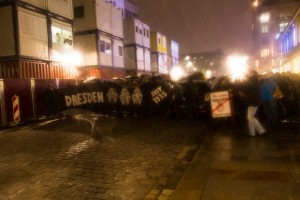 Transparent bei der Gepida Demonstration in Dresden  