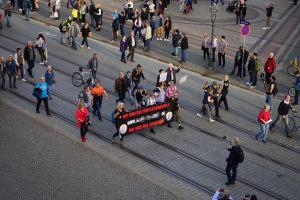 Querdenken-Demonstrationszug