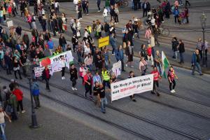 Querdenken-Demonstrationszug